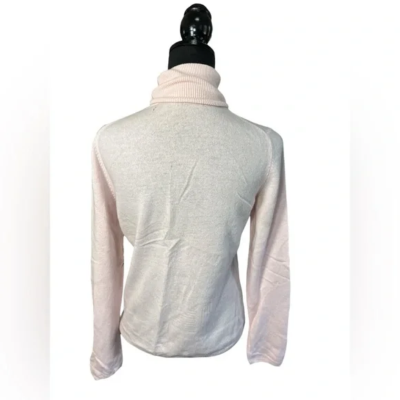 Madison Cashmere Pink Turtleneck Sweater 100% Cashmere Size M READ - Picture 3 of 9
